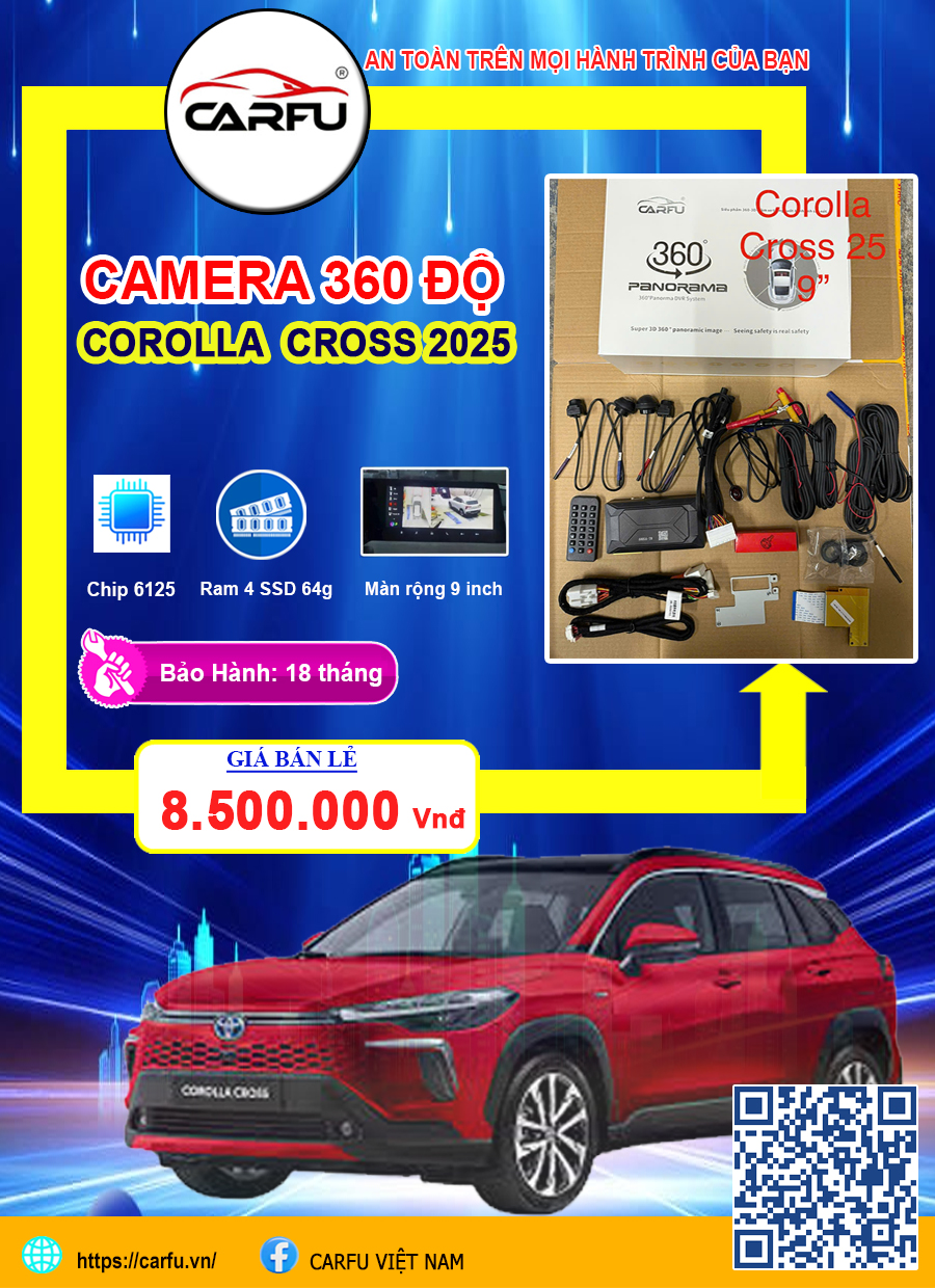 Camera 360 Độ Corolla Cross 2025