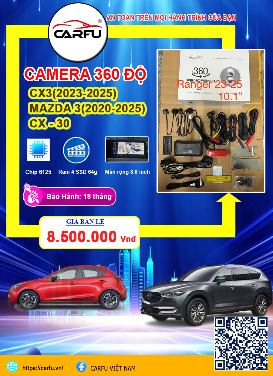 Camera 360 Độ Mazda CX (2020–2025), Mazda 3 (2020–2025) & CX-30