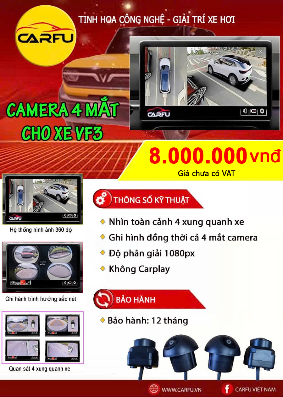 Camera 360 VF3  không Carplay