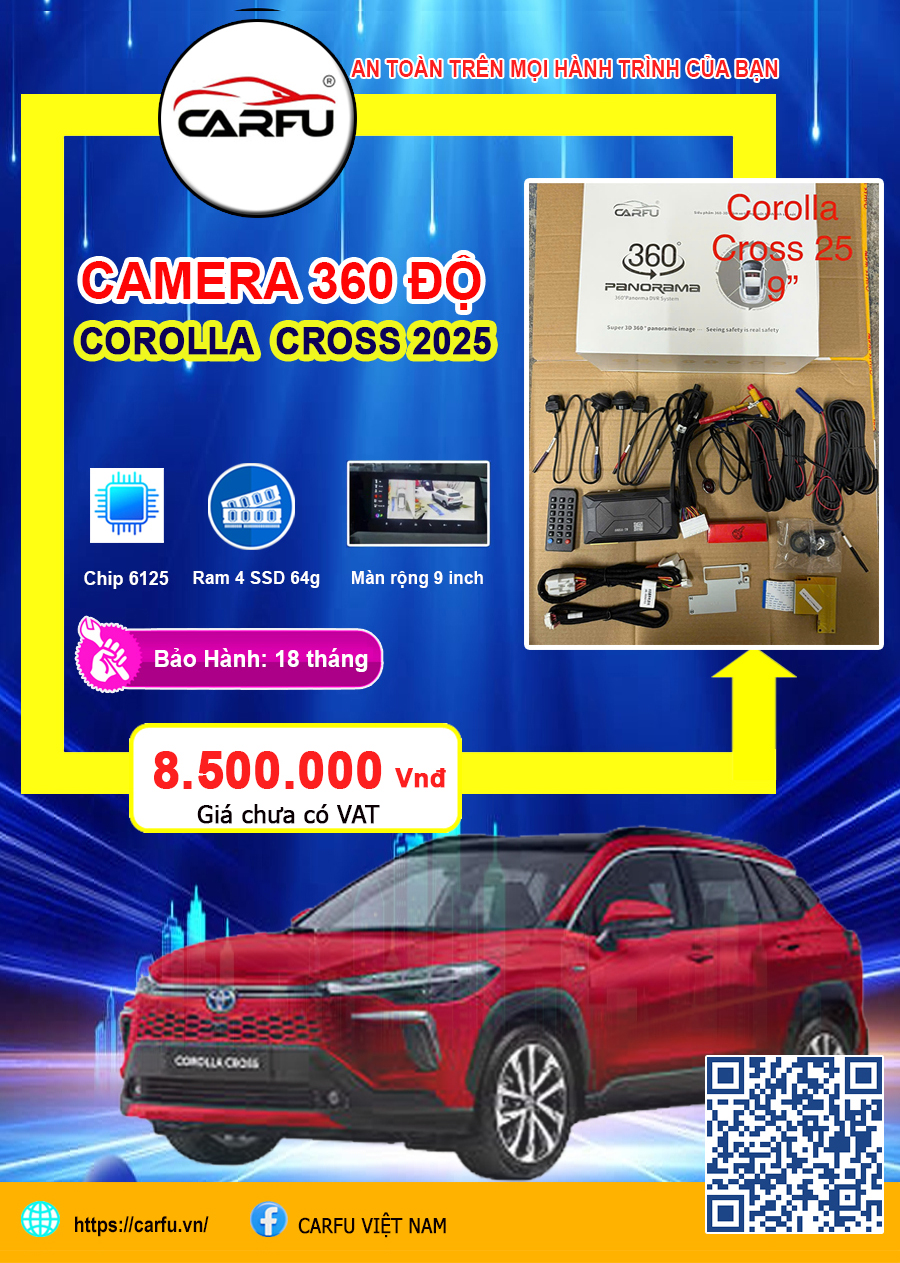 Camera 360 Độ Corolla Cross 2025