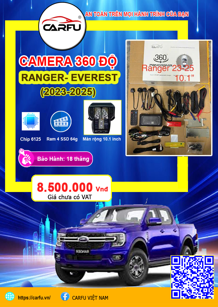 Camera 360 Độ Ford Ranger, Everest (2023–2025)