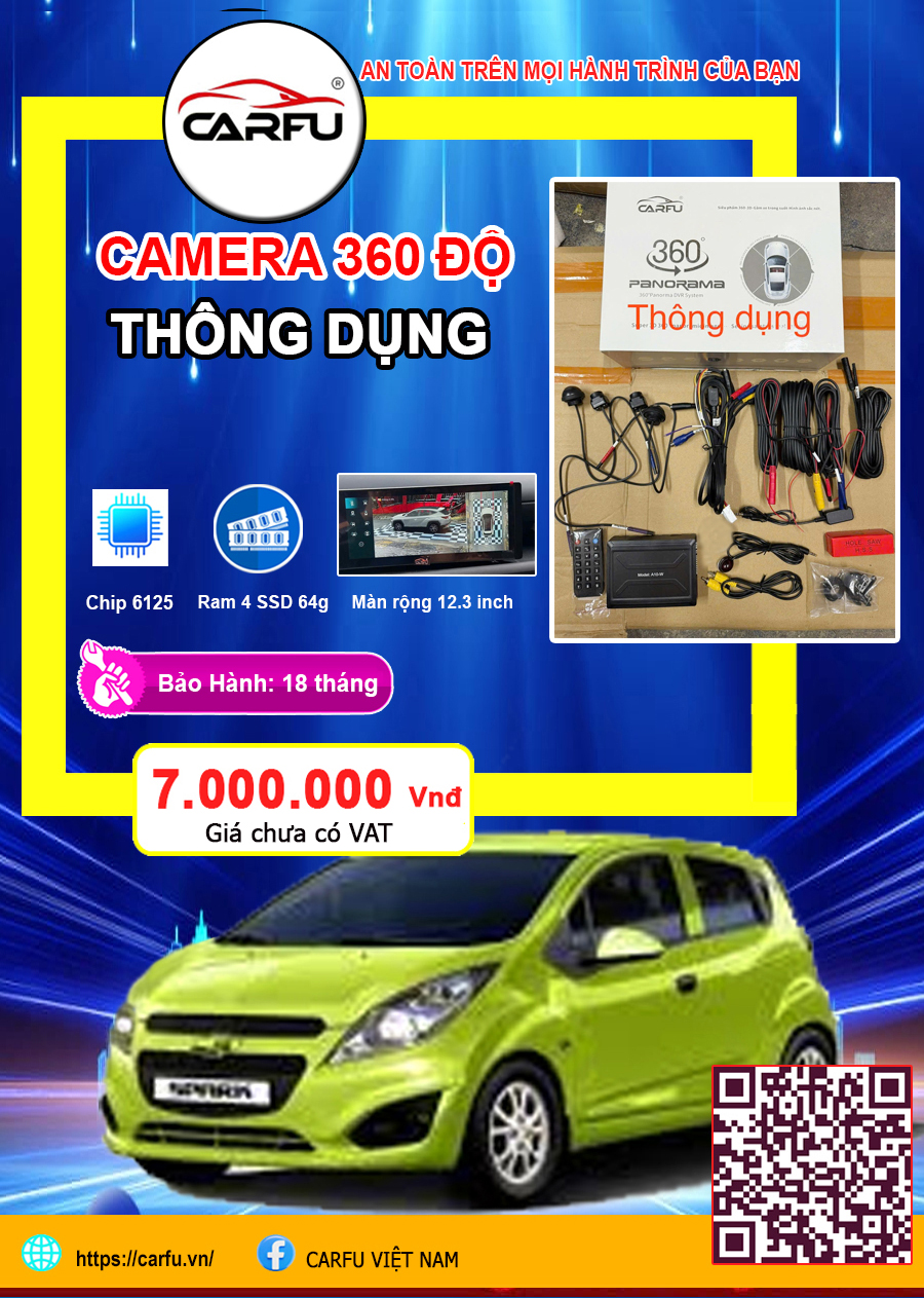 CAMERA 360 ĐỘ THÔNG DỤNG CHO Ô TÔ
