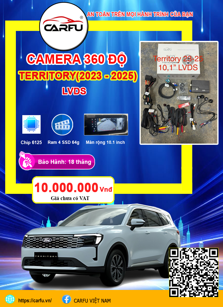 CAMERA 360 ĐỘ FORD TERRITORY 2023–2025