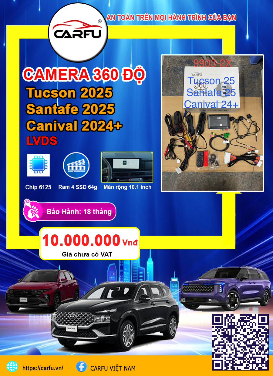 CAMERA 360 ĐỘ SANTAFE 2025; SANTAFE 2025; CANIVAL 24+