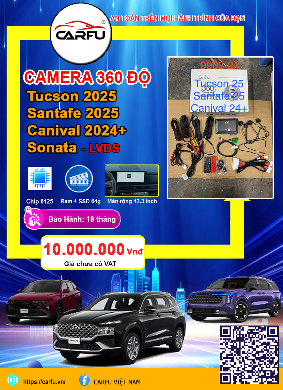 CAMERA 360 ĐỘ SANTAFE 2025; SANTAFE 2025; CANIVAL 24+