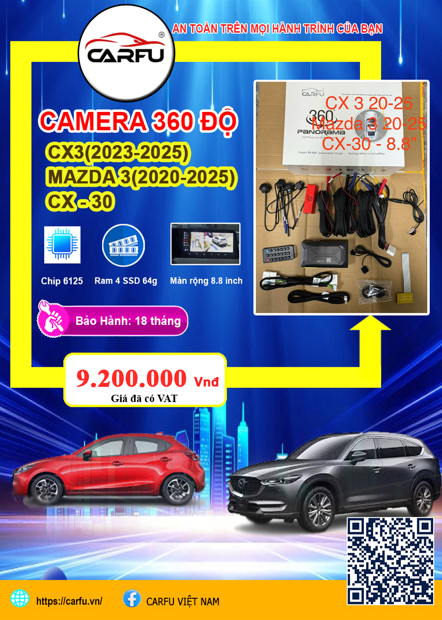 Camera 360 Độ CX (2020–2025), Mazda 3 (2020–2025) & CX-30