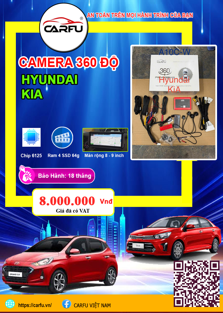 CAMERA 360 ĐỘ CHO XE HYUNDAI – KIA