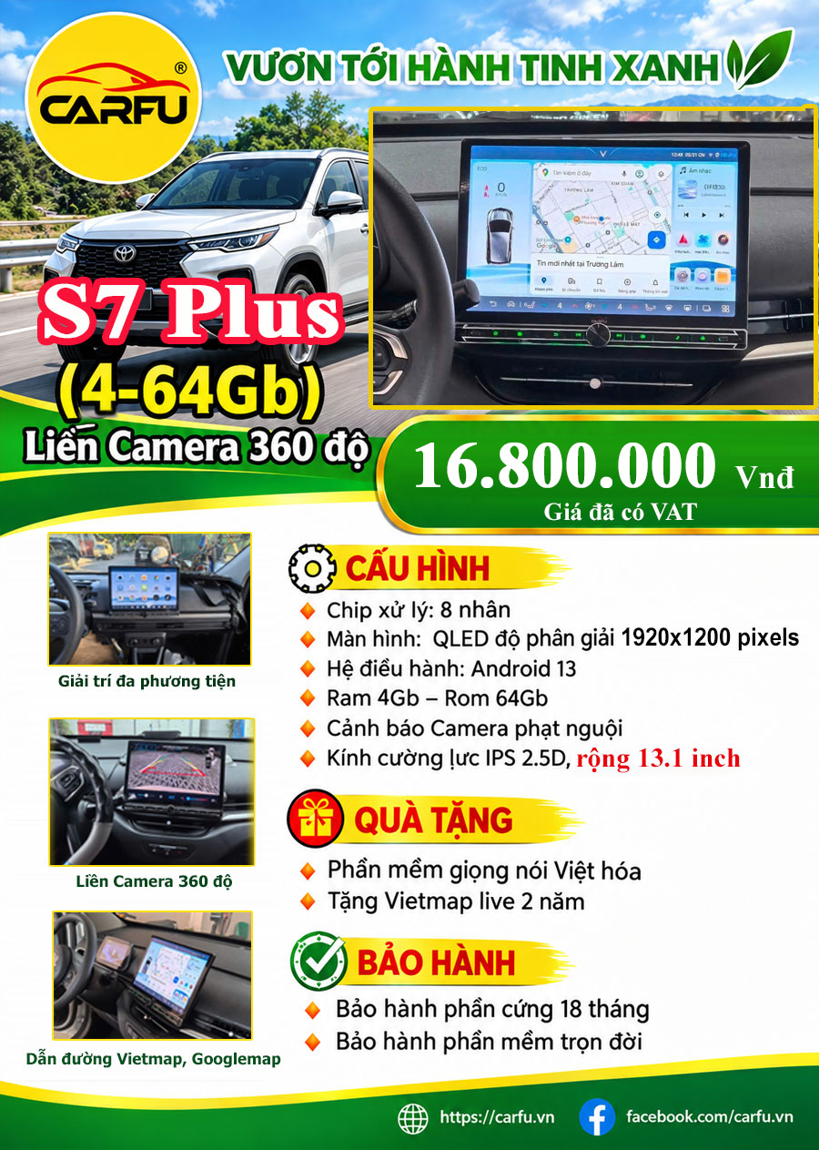 Màn Hình Ô Tô S7 Plus