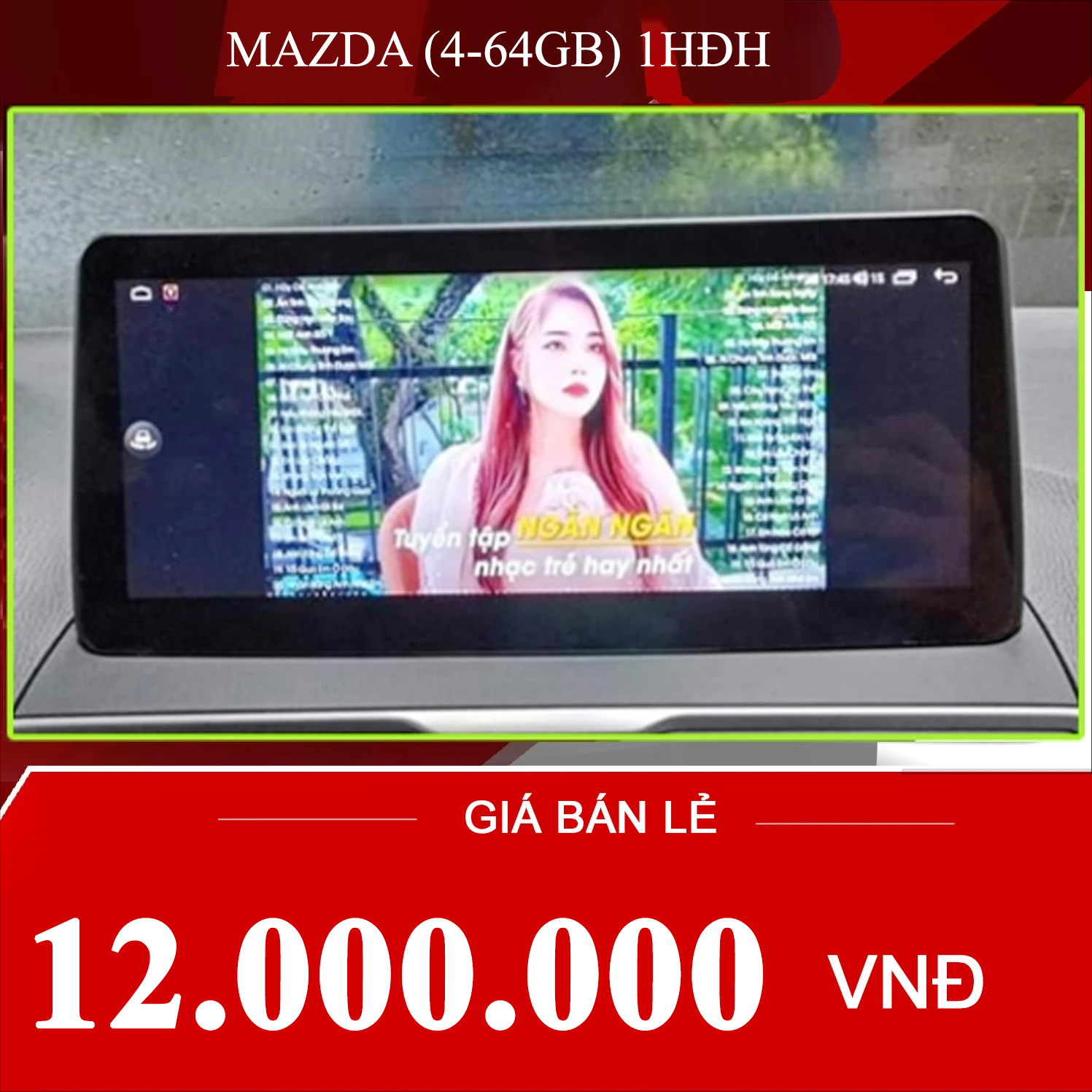 MÀN HÌNH Ô TÔ THÔNG MINH MAZDA (4-64), CHẠY 1 HỆ ĐIỀU HÀNH