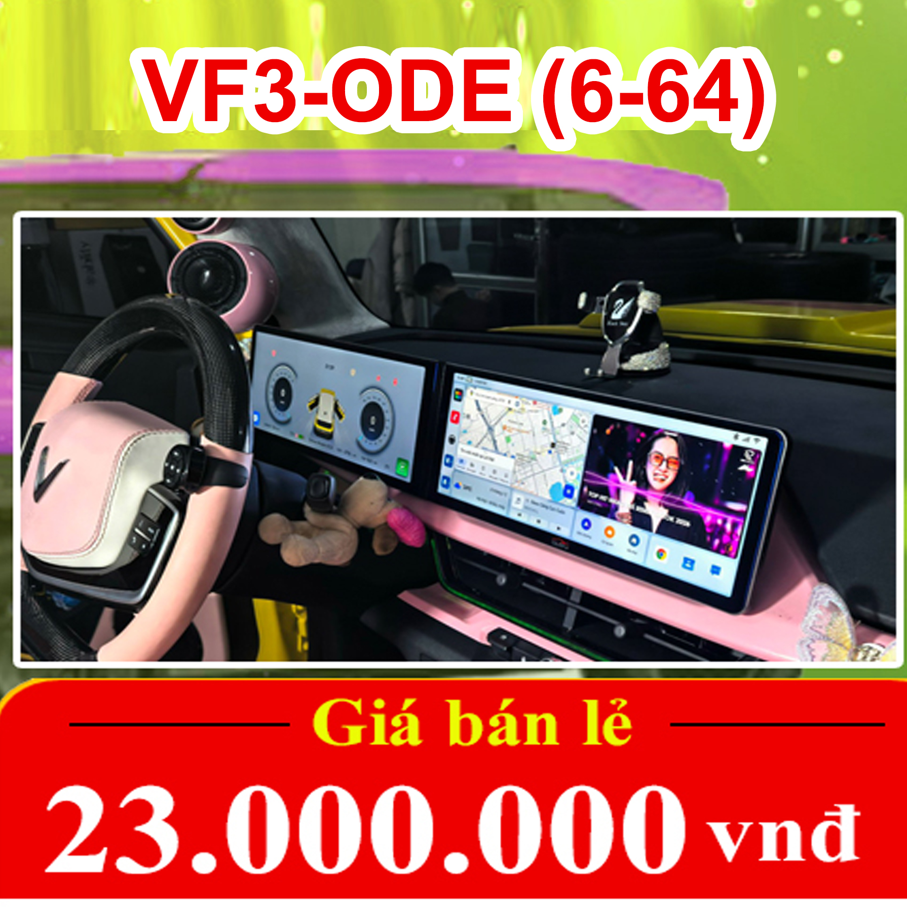 MÀN HÌNH Ô TÔ  VF3s ODO (6-64Gb)