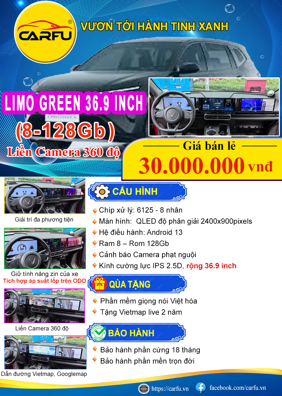 MÀN HÌNH LIMO GREEN 36.9 INCH (8-128Gb)