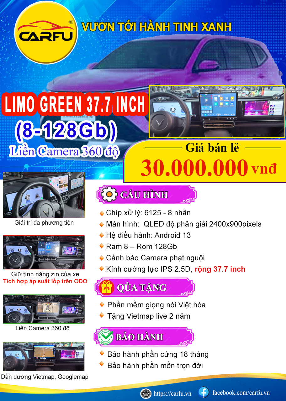 MÀN HÌNH LIMO GREEN 37.7 INCH (8-128Gb)