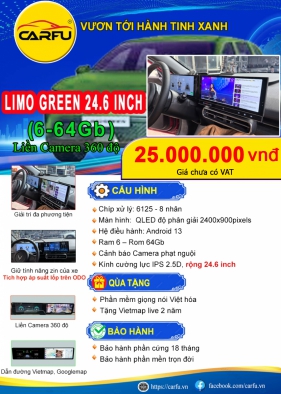 MÀN HÌNH LIMO GREEN 24.6 INCH(6-64Gb)