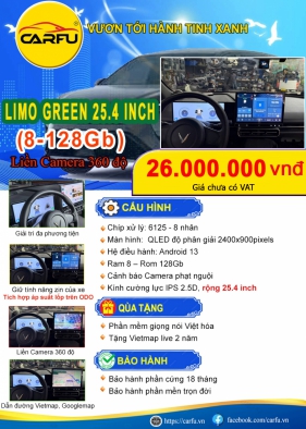 MÀN HÌNH LIMO GREEN 25.4 INCH (8-128Gb)