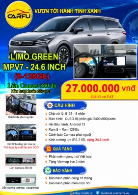 MÀN HÌNH LIMO GREEN - MPV7 24.6 INCH(8-128Gb)- MÀN TRƯỢT