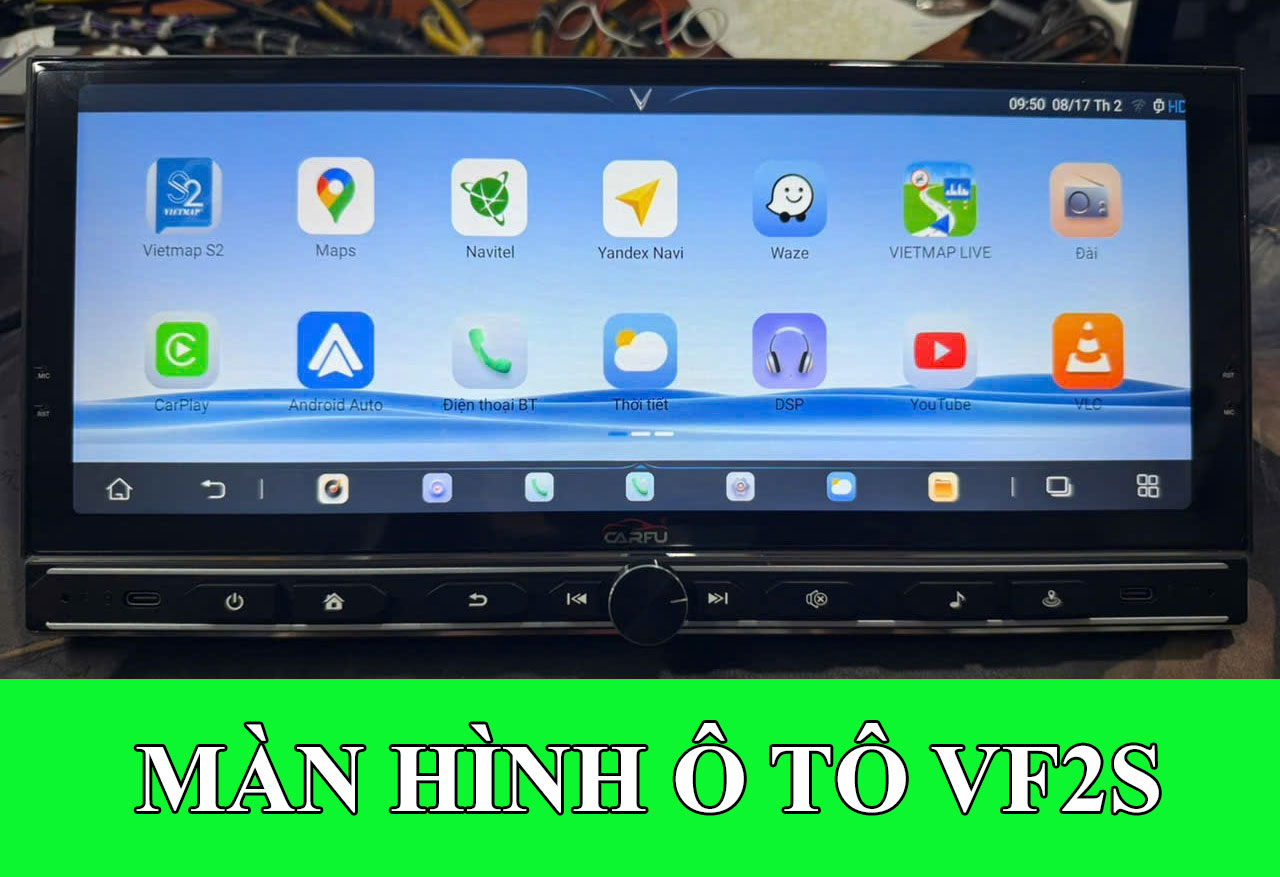 MÀN HÌNH Ô TÔ  CARFU VF2S(4-64Gb), LIỀN CAM 360